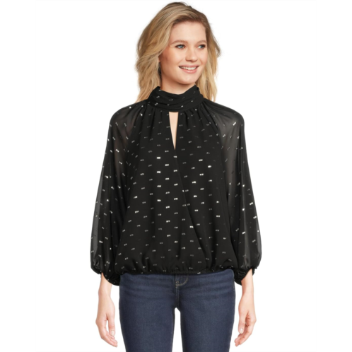 Womens Vince Camuto Mock Neck Wrapped Long Sleeve