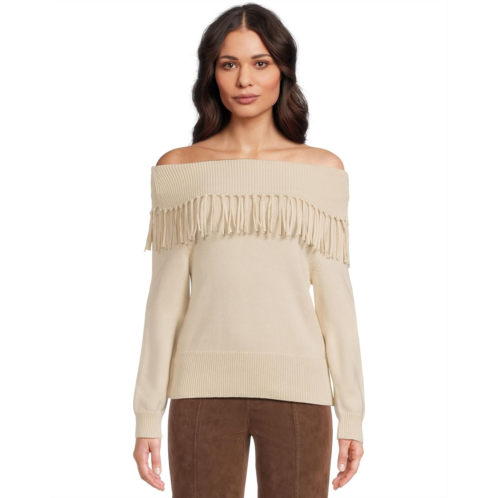 Womens Splendid Simone Fringe Sweater