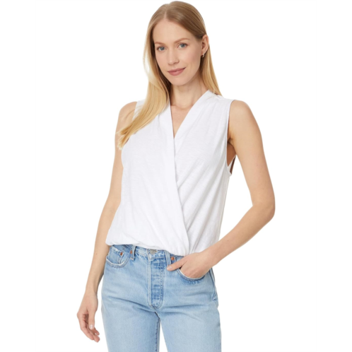 Womens Lilla P Sleeveless Faux Wrap