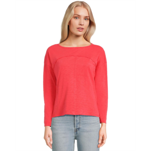 Womens Lilla P Drop Shoulder Seamed Boatneck