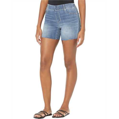 Liverpool Los Angeles Petite Chloe Pull-On Bermuda Shorts with Cut Hem