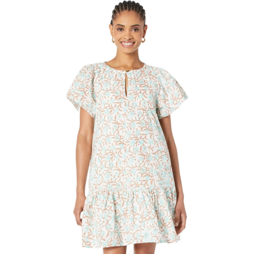 Womens Lilla P Flutter Sleeve Printed Voile Dress