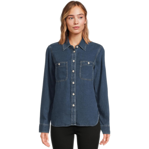 Womens Faherty Tried And True Chambray Classic Shirt