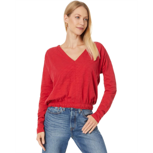 Womens Lilla P Elastic Hem Easy V-Neck