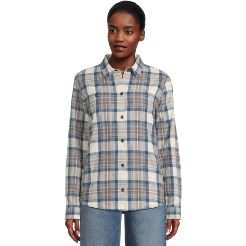 L.L.Bean Womens LLBean Scotch Plaid Sherpa Lined Shirt