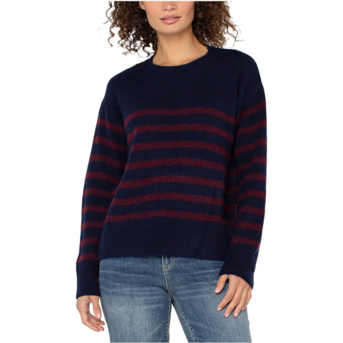 Womens Liverpool Los Angeles Petite Long Sleeve Crew Neck Dropped Shoulder Sweater