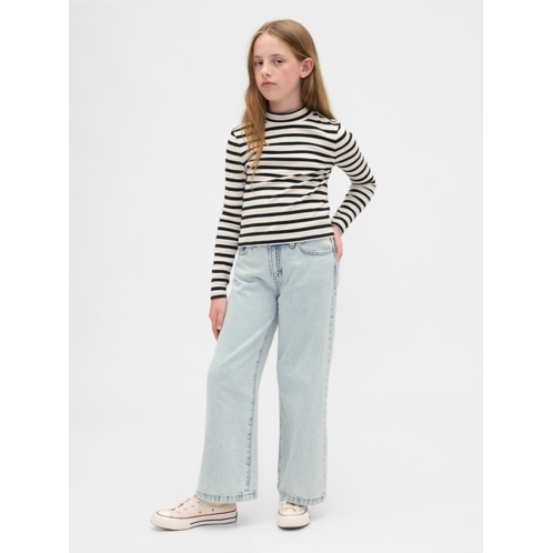 Gap Kids High Rise Stride Wide-Leg Ankle Jeans