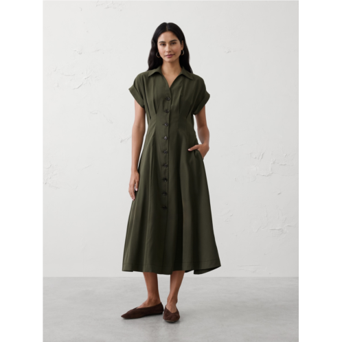 bananarepublic Twill Midi Shirtdress
