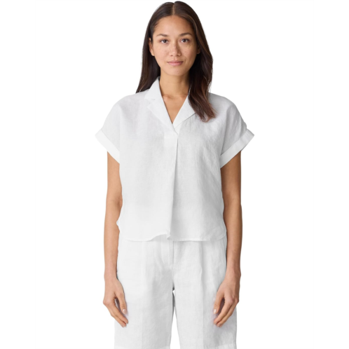 Womens Eileen Fisher Notch Collar Top