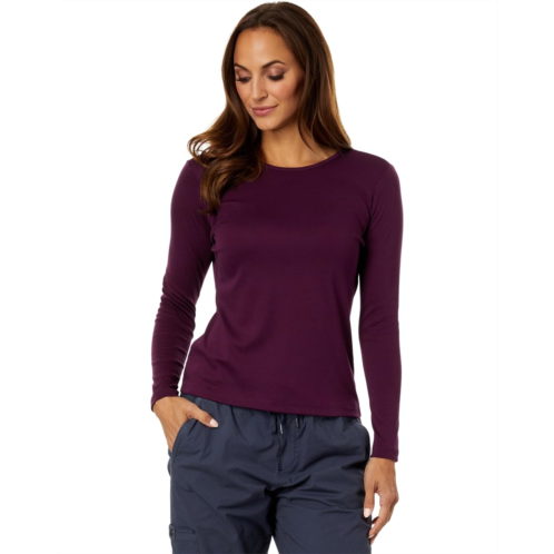L.L.Bean Womens LLBean Pima Crew Neck Long Sleeve