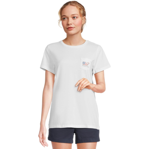 Vineyard Vines New Flag Whale Short Sleeve Pocket Tee