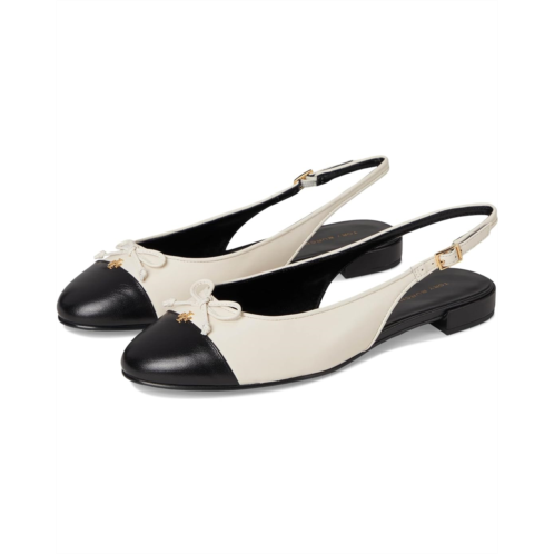 Womens Tory Burch Cap-Toe Slingback Ballet