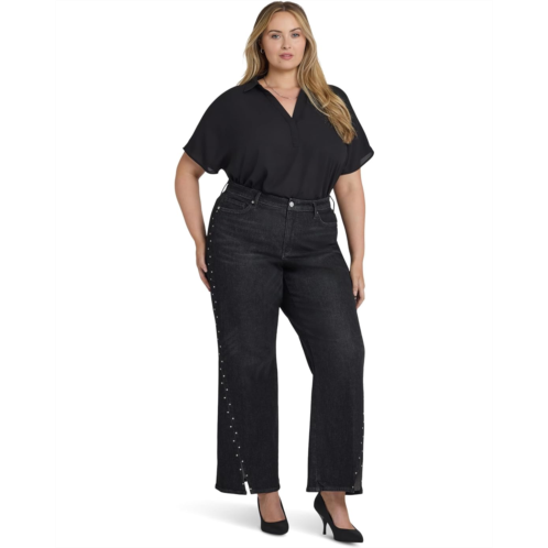 NYDJ Plus Size Teresa Rhinestone Jeans in French Nightfall