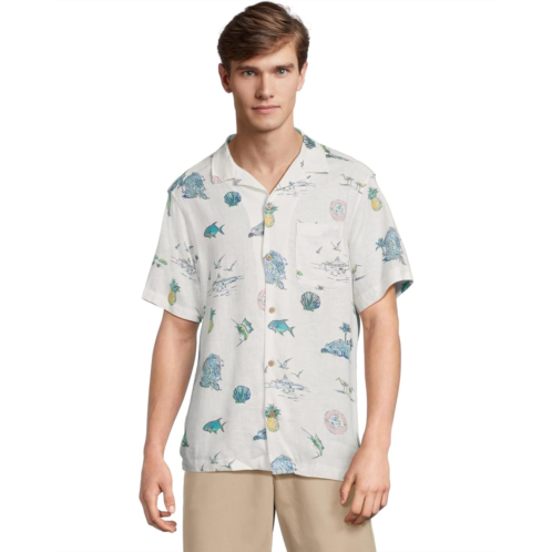 Mens Vineyard Vines Gasparilla Icons Short Sleeve Cabana Shirt