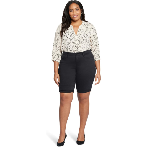 NYDJ Plus Size Briella Shorts Roll Cuff in Black
