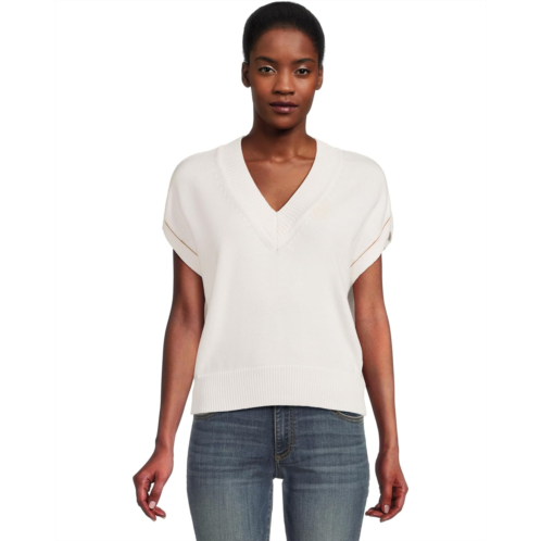 Womens Lilla P V-neck Wedge Sweater