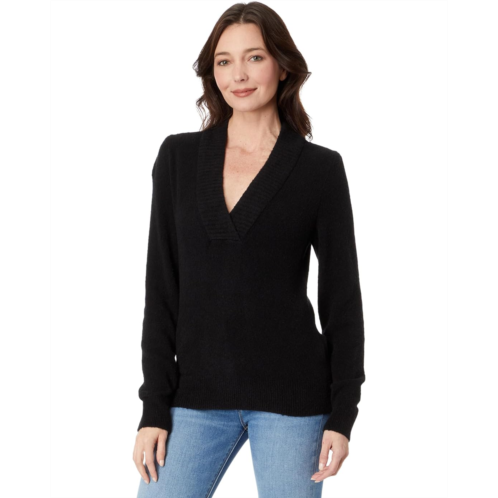 Womens Lilla P Long Sleeve Crossed V-Neck Sweater