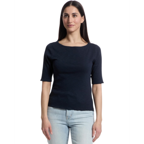 Womens Lilla P Elbow Sleeve Boatneck
