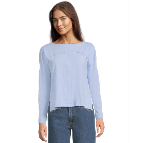 Womens Lilla P Drop Shoulder Seamed Boatneck