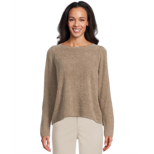 Womens Eileen Fisher Petite Chenille Blend Square Armhole Sweater