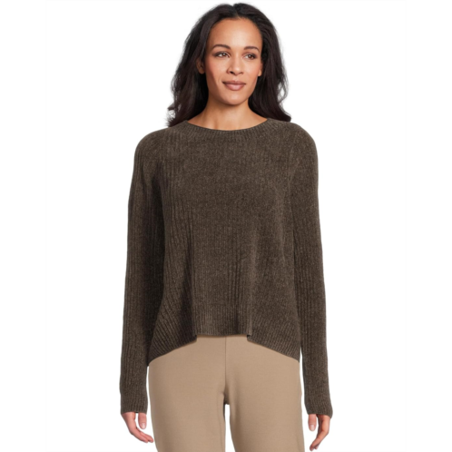 Womens Eileen Fisher Chenille Blend Square Armhole Sweater