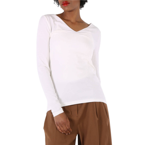 Wolford ladies white viscose v-neck pullover