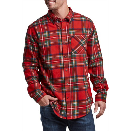 Magellan Outdoors Canyon Creek Long Sleeve Flannel Shirt Oyster White/Walnut Buffalo