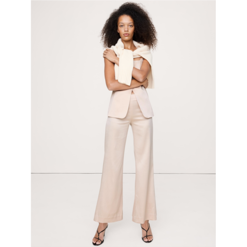 Bananarepublic Mid-Rise Kick-Flare Satin Ankle Pant