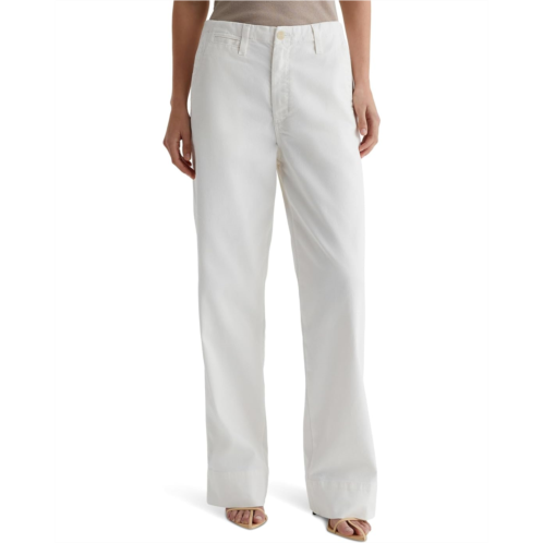 Womens AG Jeans Allegra High Rise Wide Leg Pants in Powder