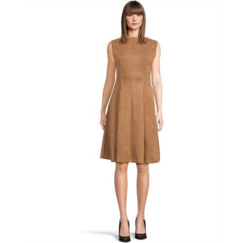 Calvin Klein Sleeveless Zipper Suede Aline