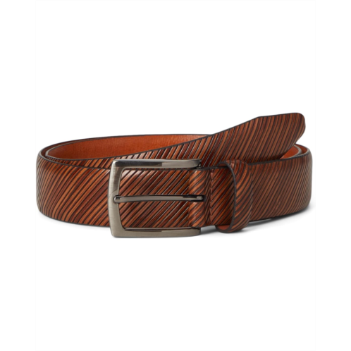 Johnston & Murphy Diagonal-Etched Belt