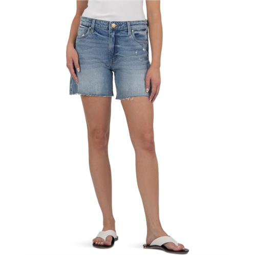 Womens KUT from the Kloth Hailey High-Rise Shorts with Raw Hem
