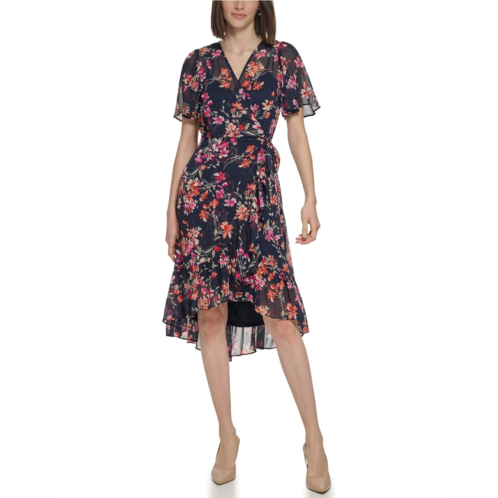 Calvin Klein Chiffon Print Maxi Dress