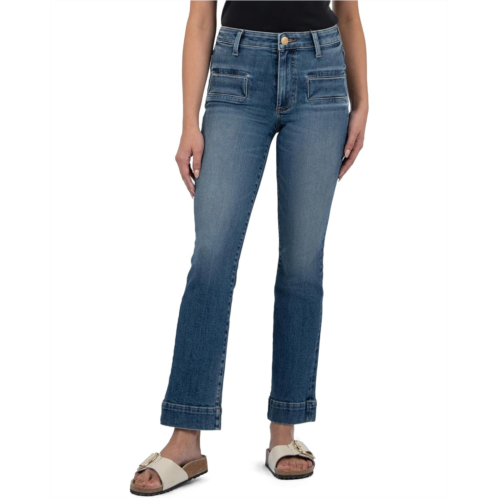 Womens KUT from the Kloth KELSEY HIGH RISE FLARE -WIDE FAKE WELT