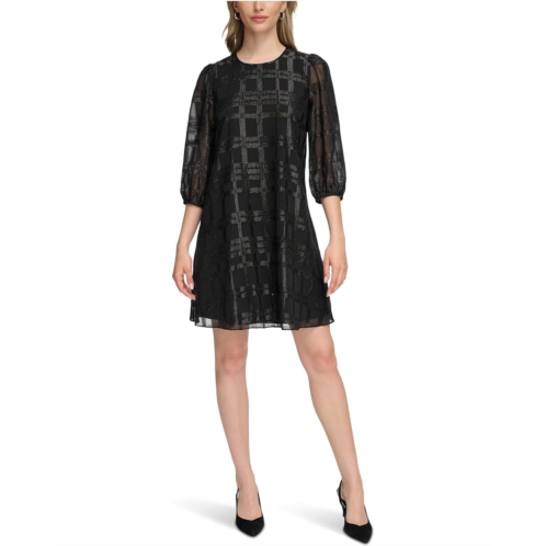 Calvin Klein Chiffon A-Line with Lurex