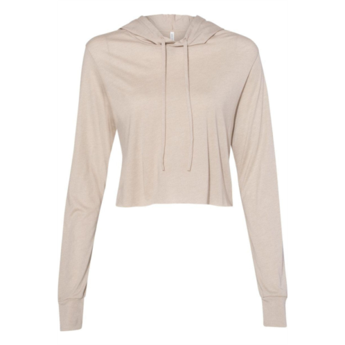 BELLA CANVAS womens triblend crop long sleeve hoodie