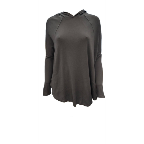 PJ Harlow tara long sleeve hoodie with pocket in black