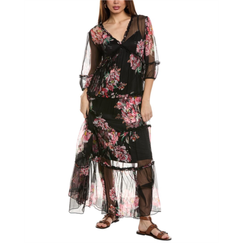 Johnny Was lizzy ruffle maxi dress