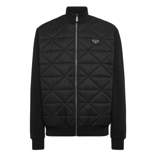 PHILIPP PLEIN fleece and nylon padded jacket