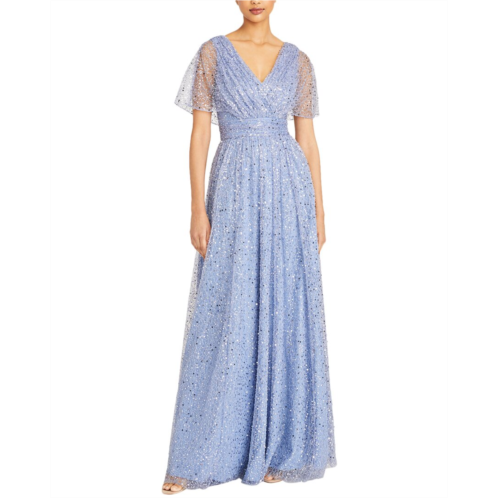 Theia sabine v-neck beaded gown