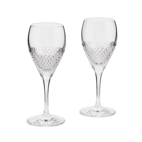 Wedgwood vera wang diamond mosaic wine glass 7.6in h set of 2