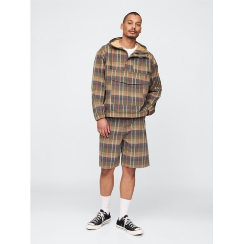 Gap Relaxed Plaid Canvas Shorts