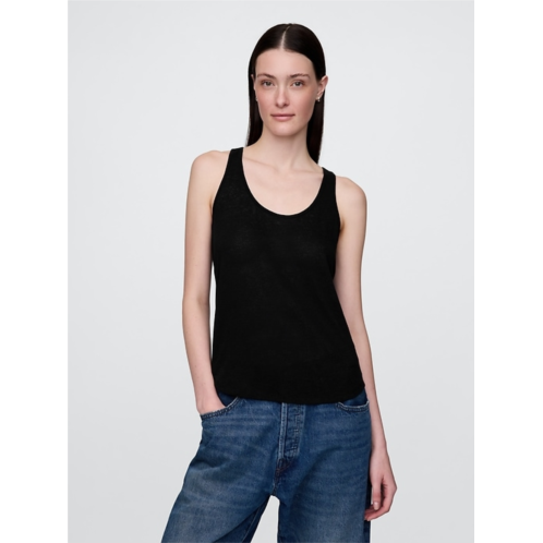 Gap Linen-Blend Racerback Tank Top