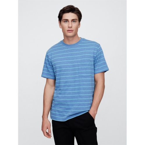 Gap Texture-Stripe Original Pocket T-Shirt