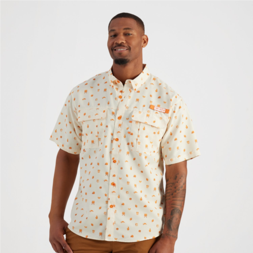 Magellan Outdoors Whataburger Mens Laguna Madre Micro Short Sleeve Fishing Shirt