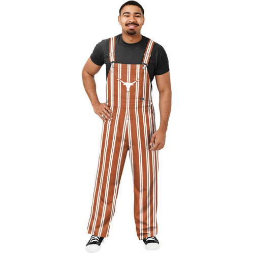 FOCO Mens Texas Sideline Spirit Stripe Overalls