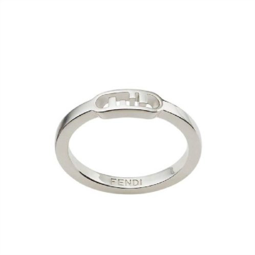 Fendi OLock Palladium Ring Size Large