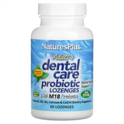 NaturesPlus Adults Dental Care Probiotic Peppermint 60 Lozenges
