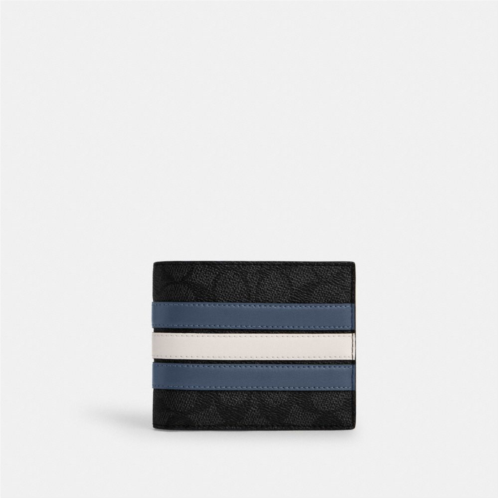 COACH 3 In 1 Wallet In Signature Canvas With Varsity Stripe