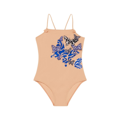 Vilebrequin Kids Disco Butterfly Embroidered Jersey Swim (Toddler/Little Kid/Big Kid)